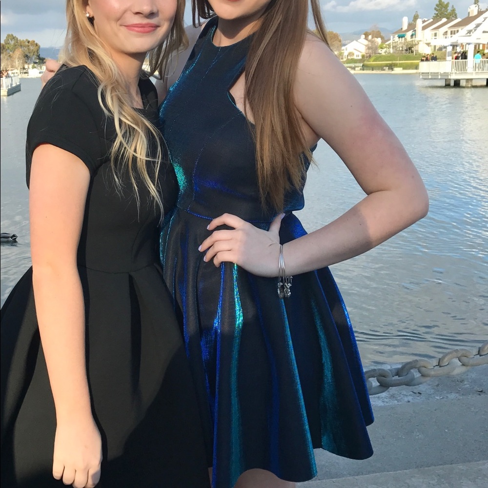 Holographic Skater Dress